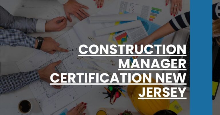 Construction Manager Certification New Jersey